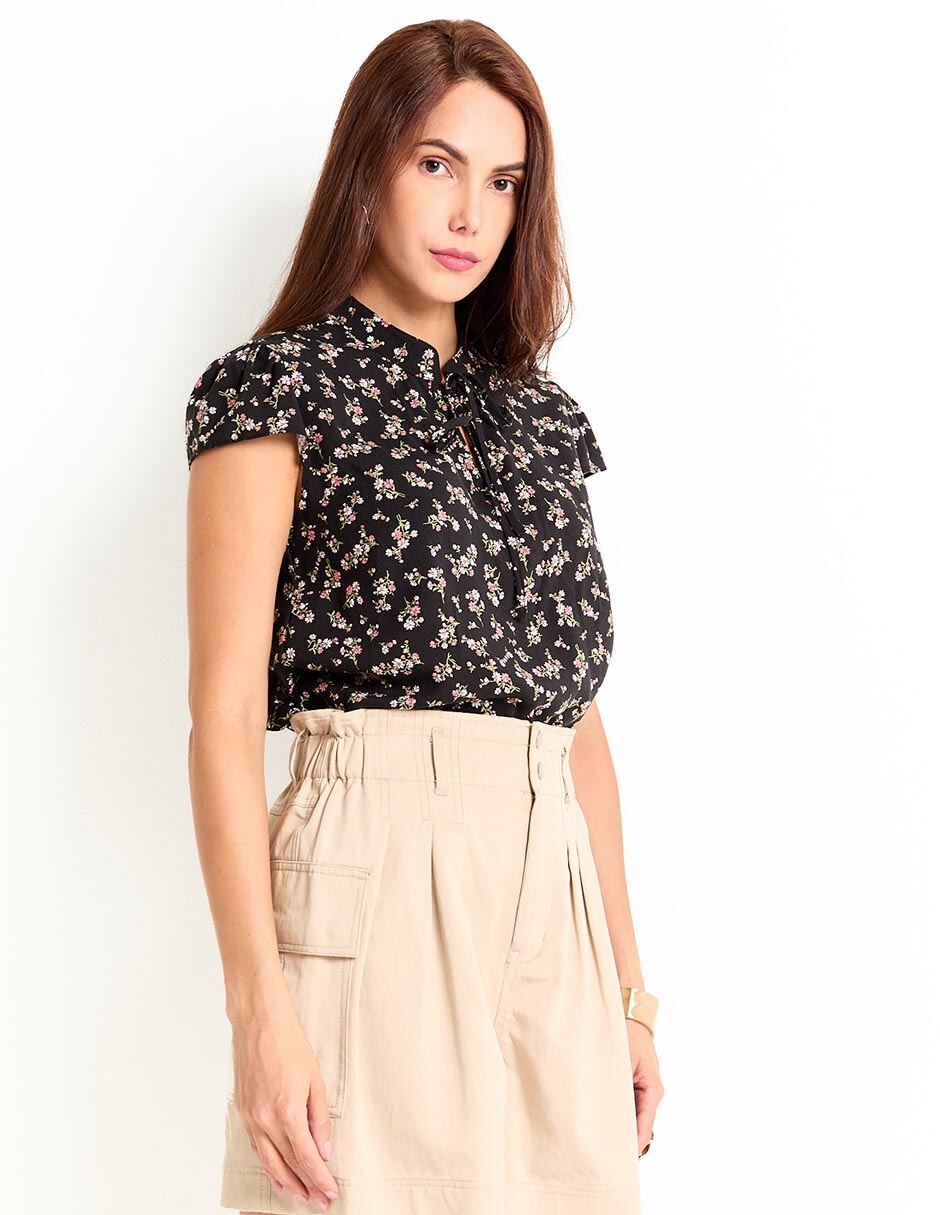 Blusa manga corta para mujer