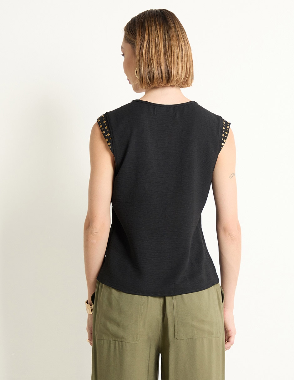 Blusa manga corta para mujer