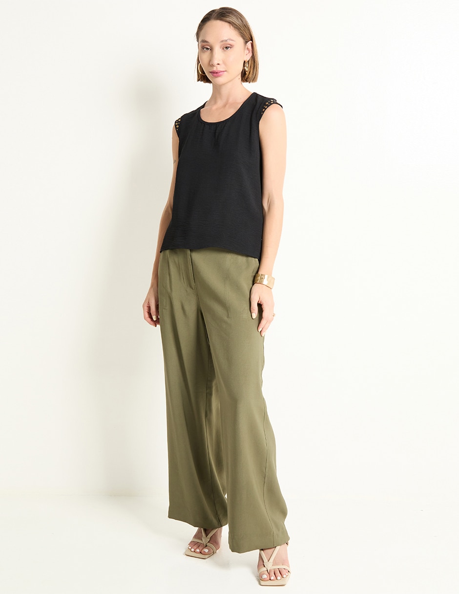 Blusa manga corta para mujer
