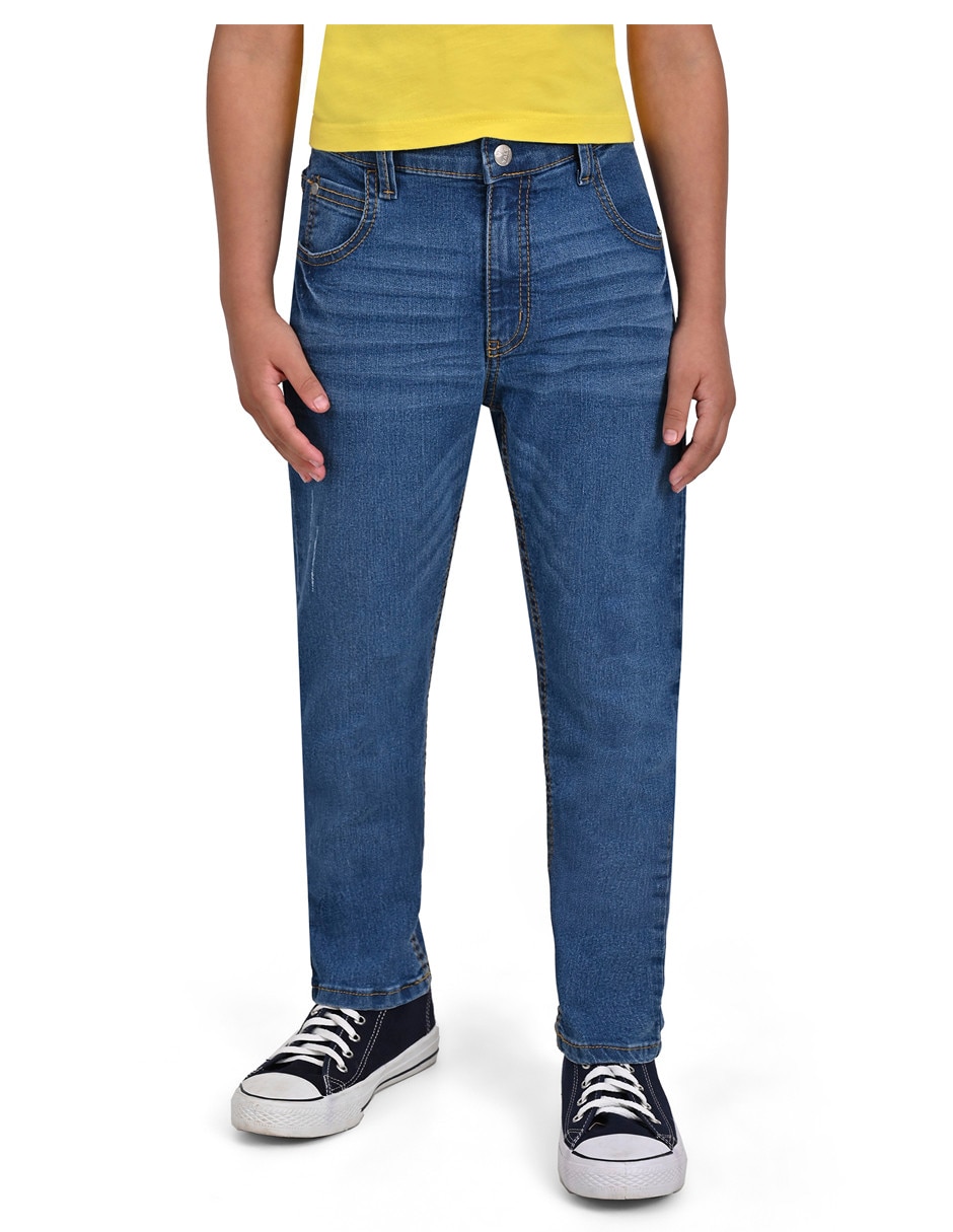 Jeans slim lavado medio para niño Jeans slim lavado medio para niño