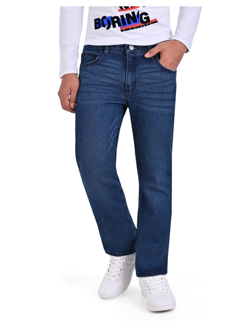 Jeans slim lavado medio para niño