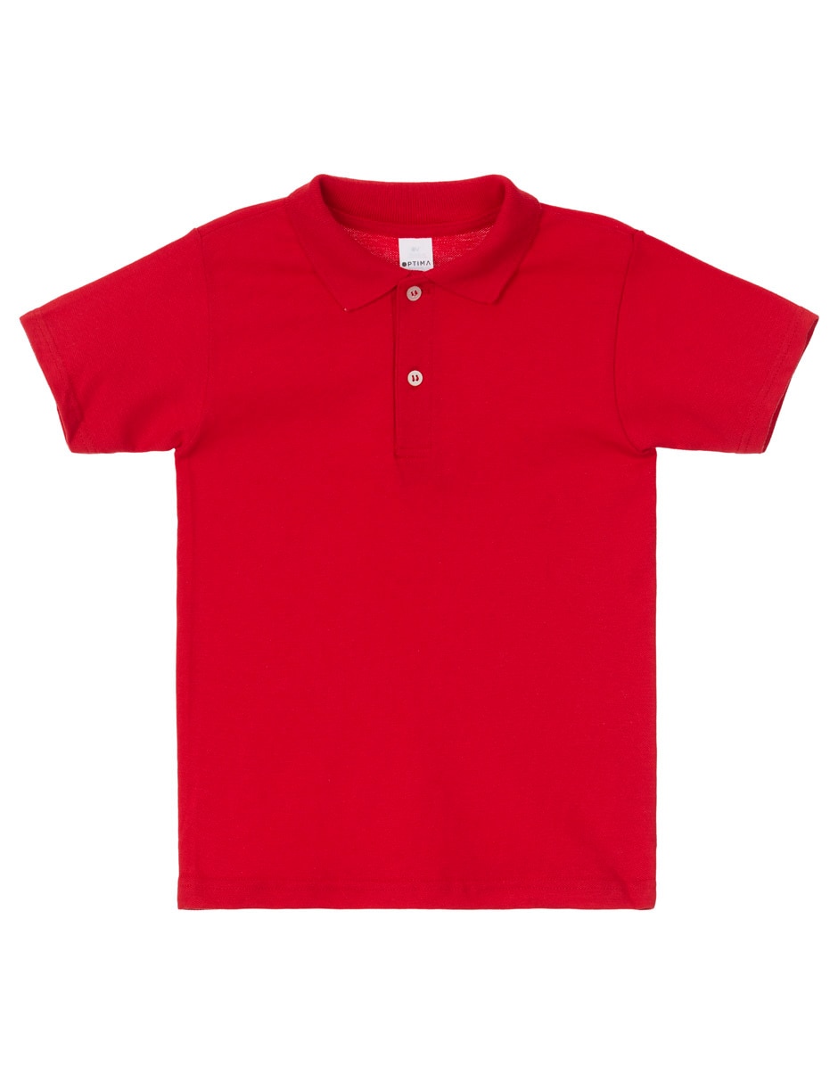 Playera tipo polo de algodón para niño