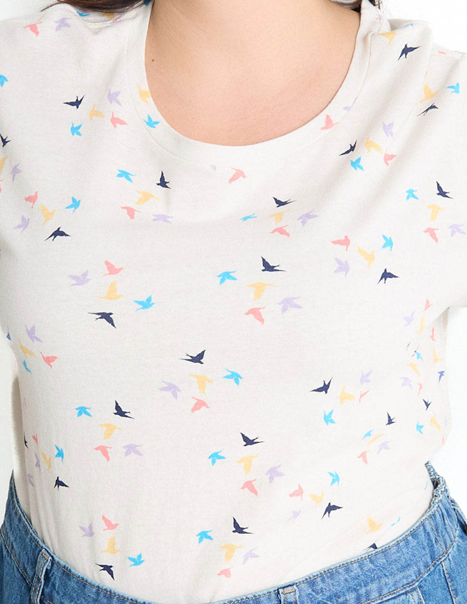 Playera manga corta cuello redondo mujer 3