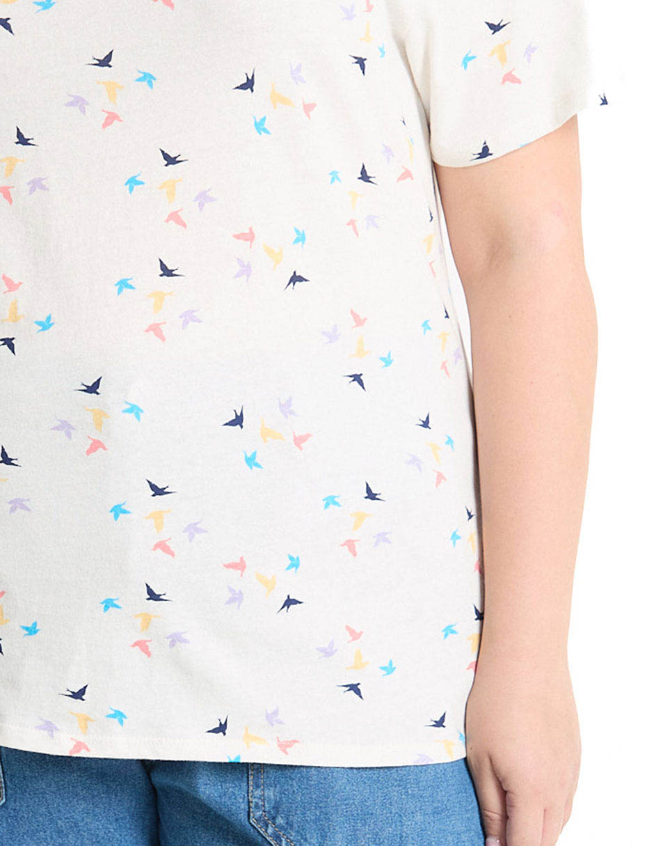 Playera manga corta cuello redondo mujer 2
