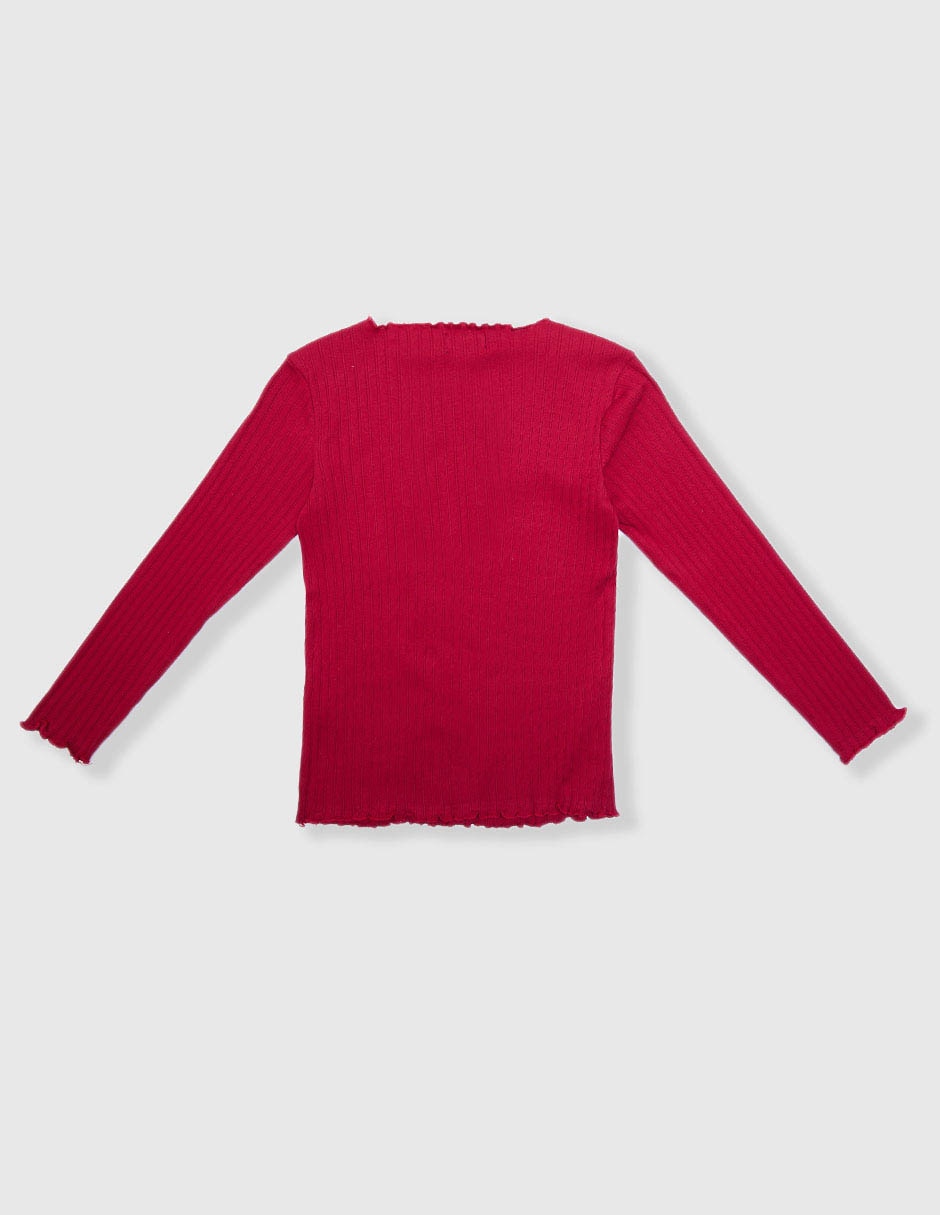 Playera manga larga para niña