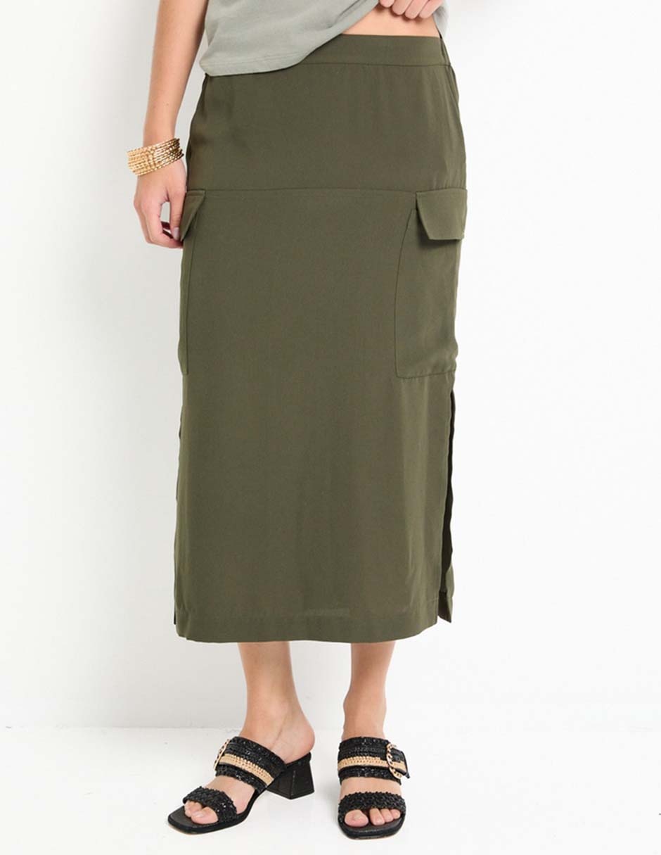 Falda crop a la cintura