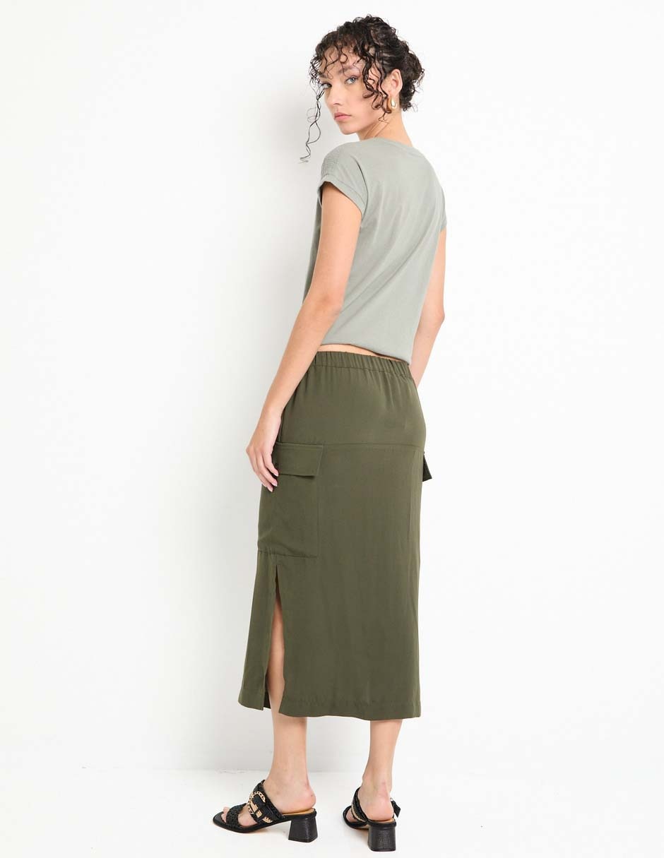 Falda crop a la cintura