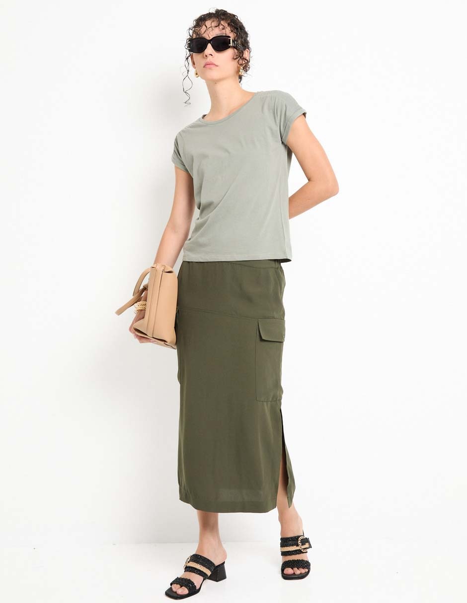 Falda crop a la cintura