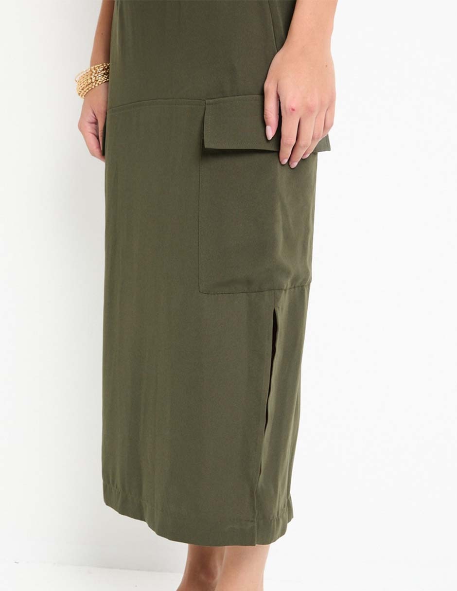 Falda crop a la cintura