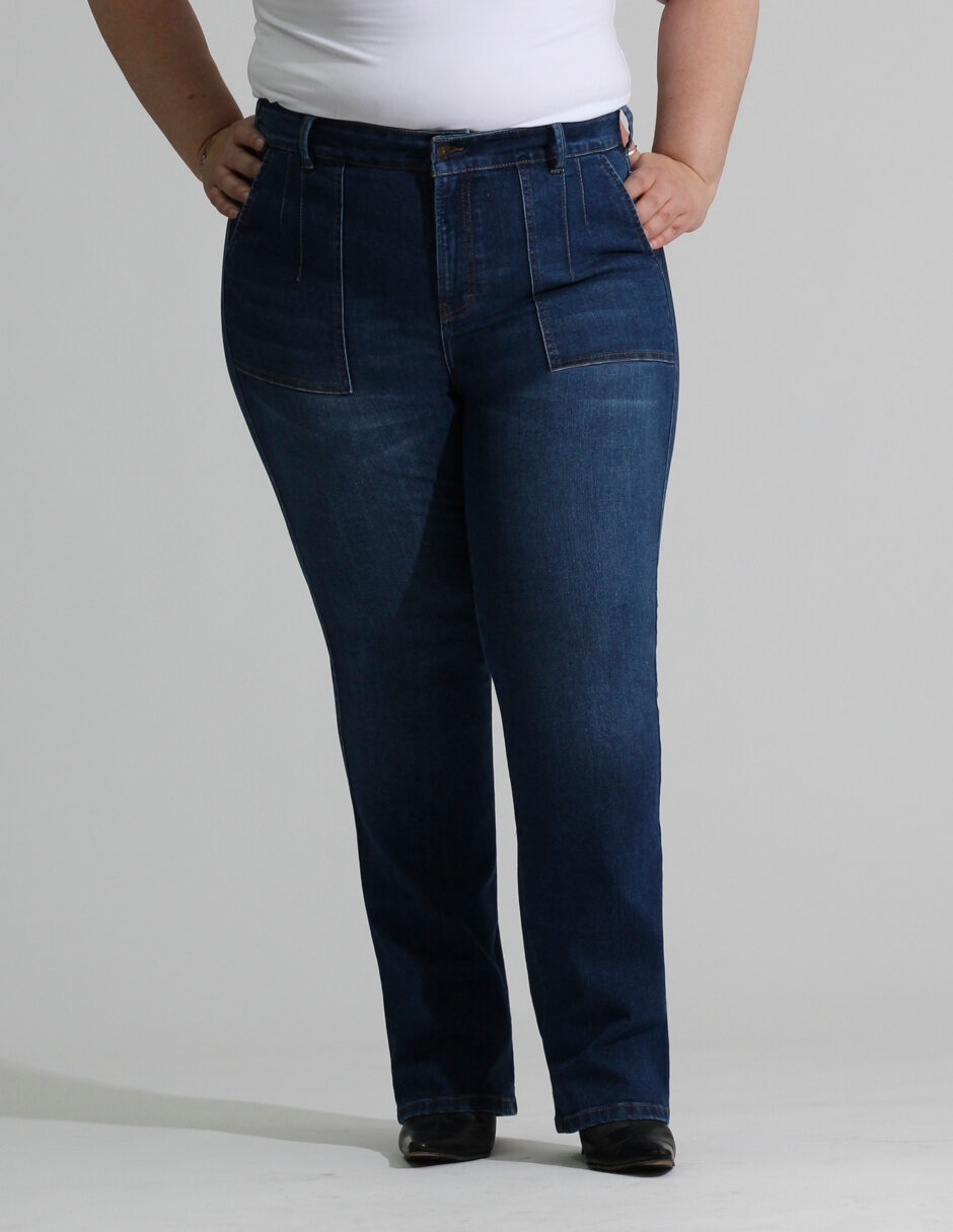 Jeans slim ! corte cintura lata para mujer