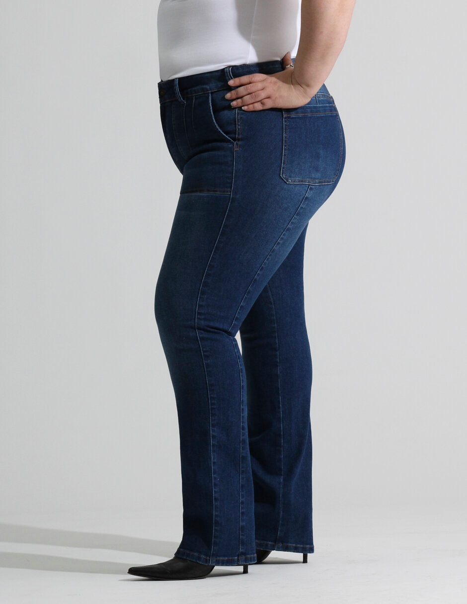 Jeans slim ! corte cintura lata para mujer 2