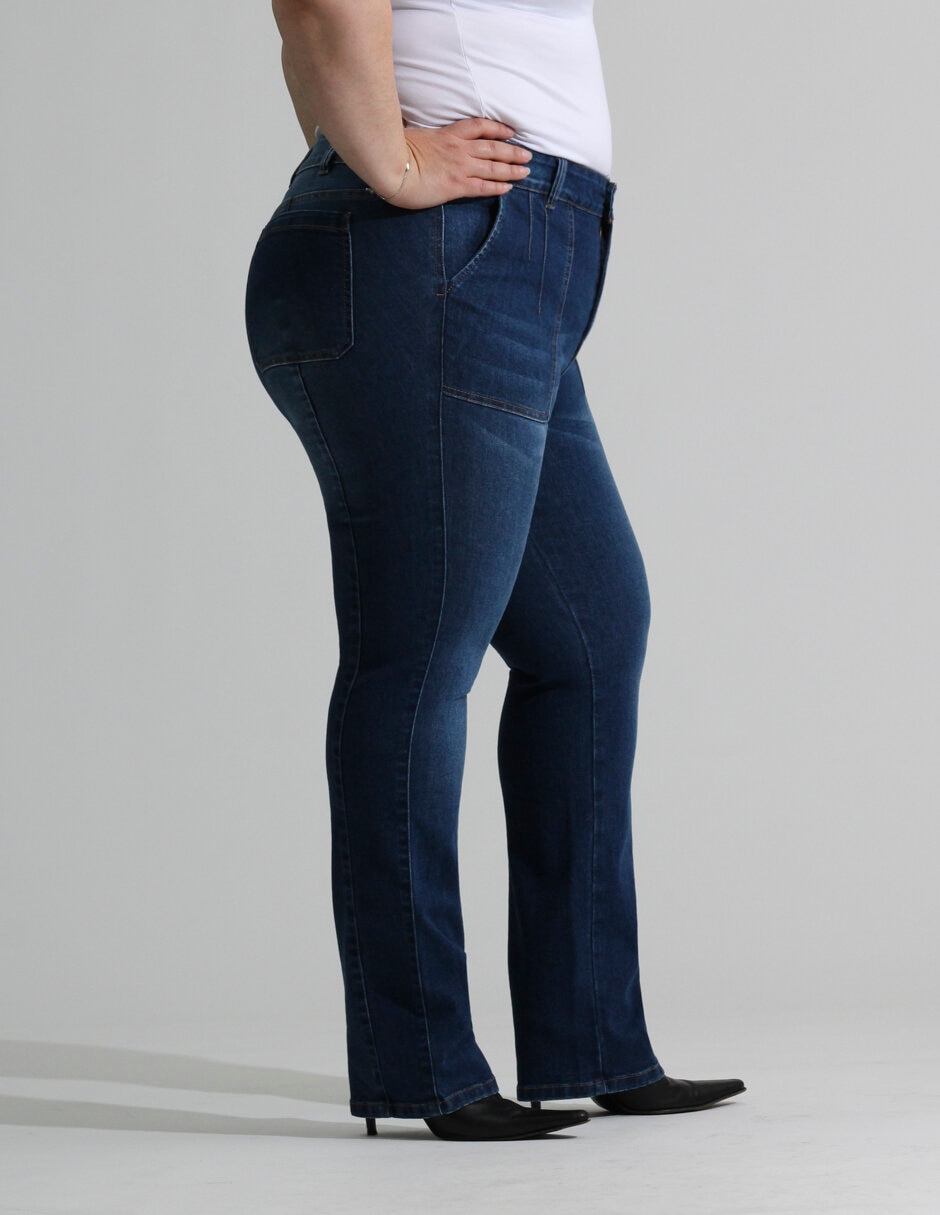 Jeans slim ! corte cintura lata para mujer 4