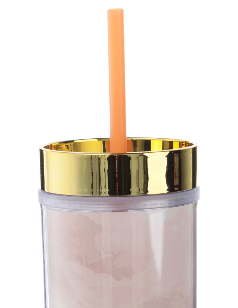 Vaso con tapa y popote 2