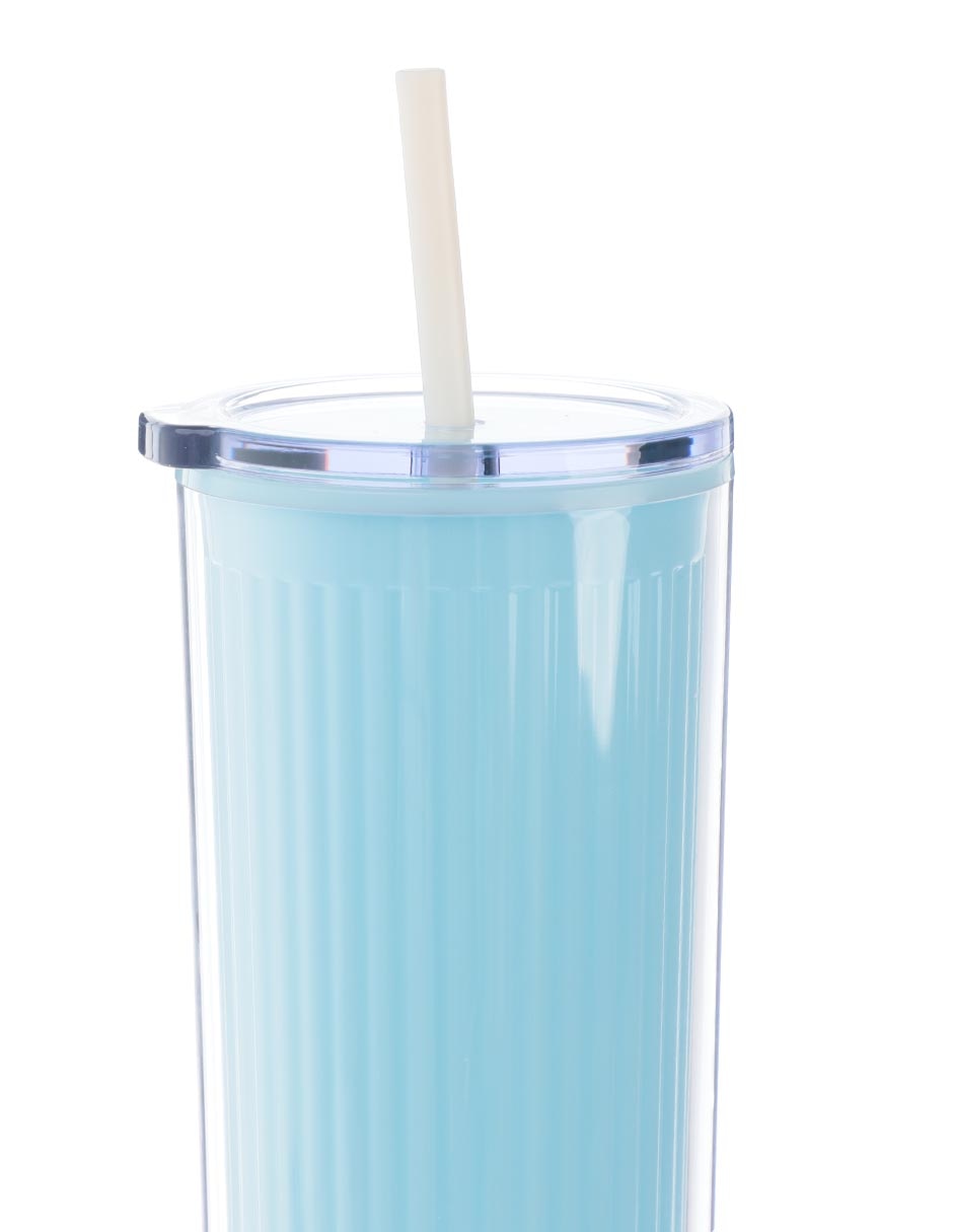Vaso con tapa y popote 2
