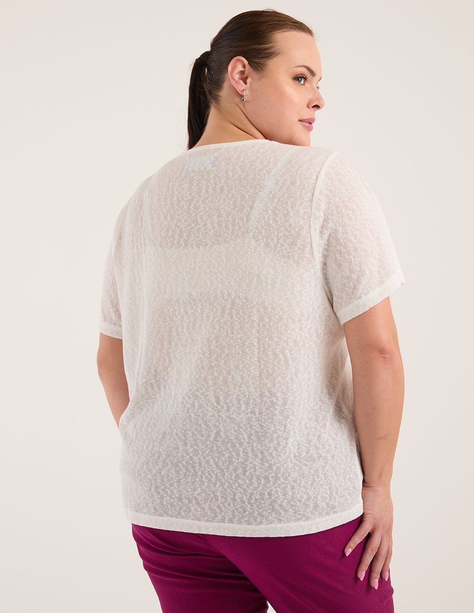 Blusa manga corta para mujer