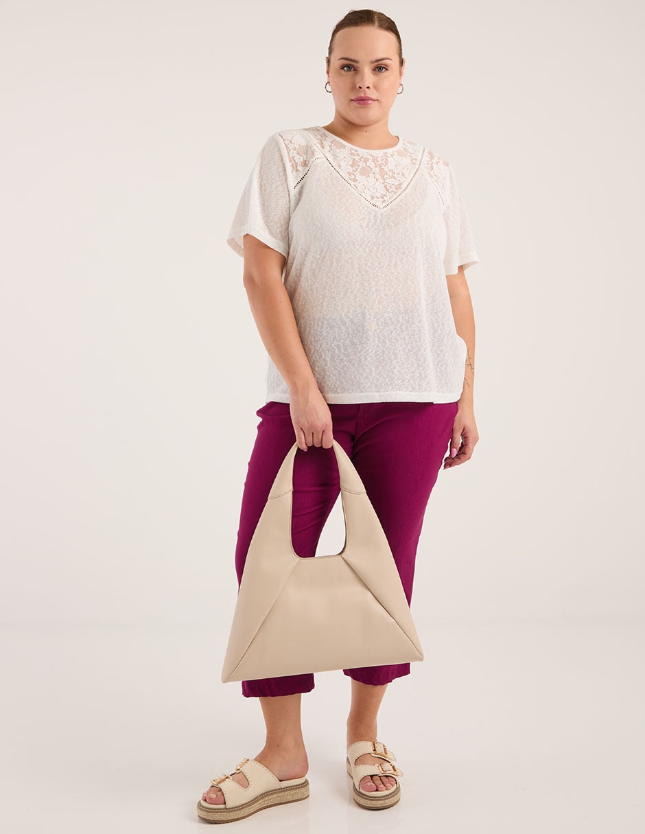 Blusa manga corta para mujer