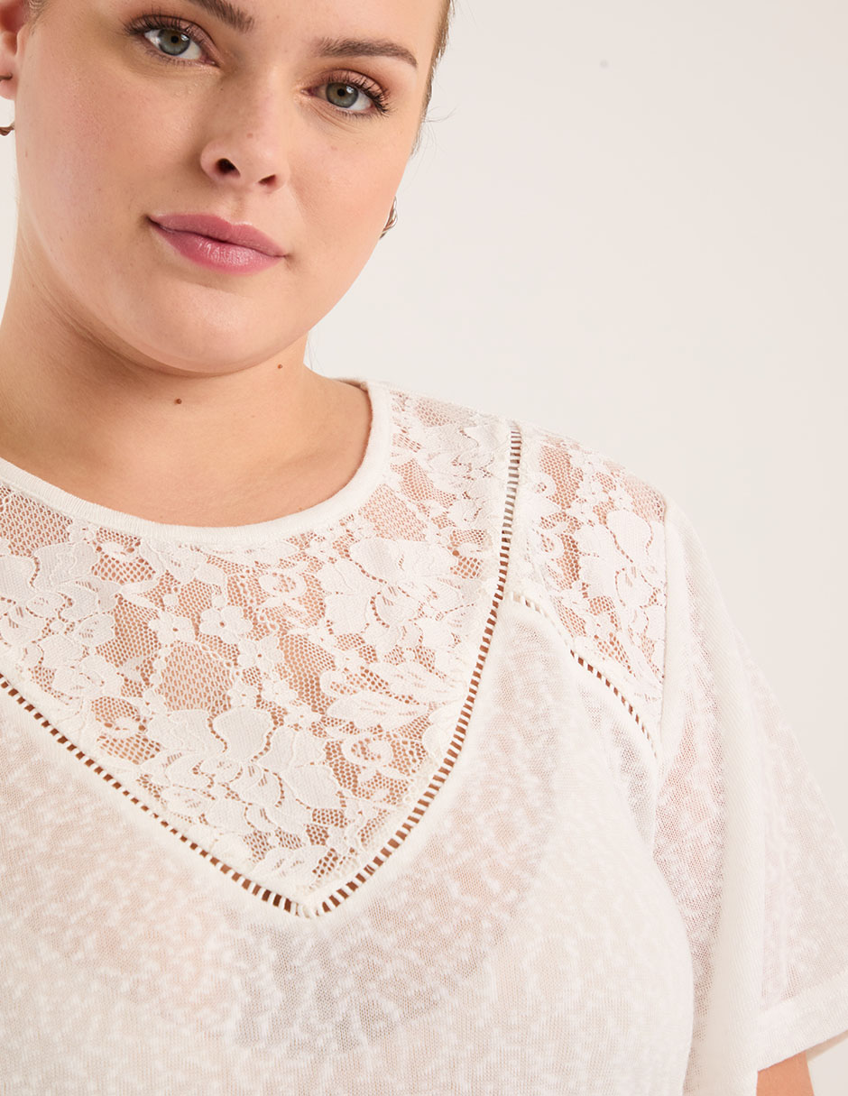Blusa manga corta para mujer