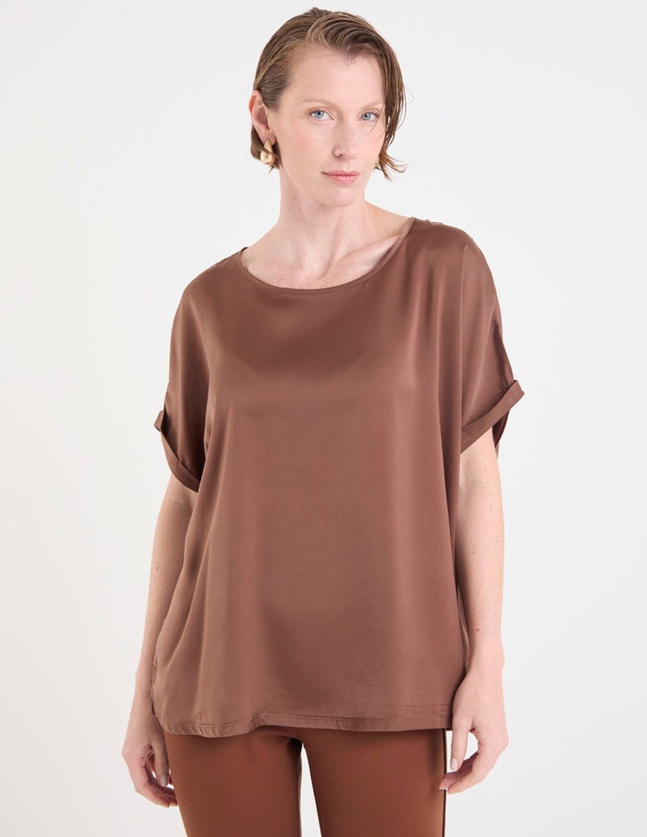 Blusa manga corta para mujer