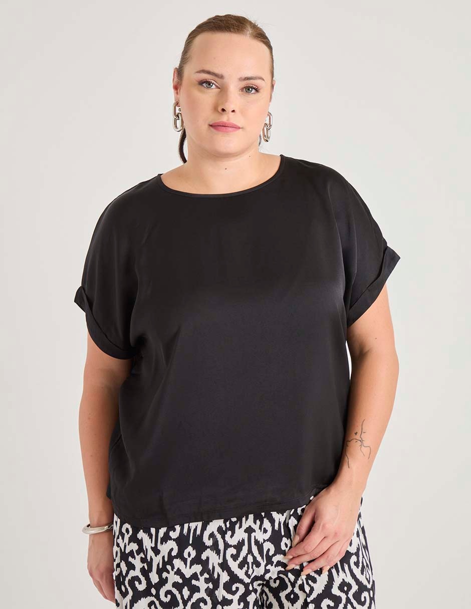 Blusa manga corta para mujer