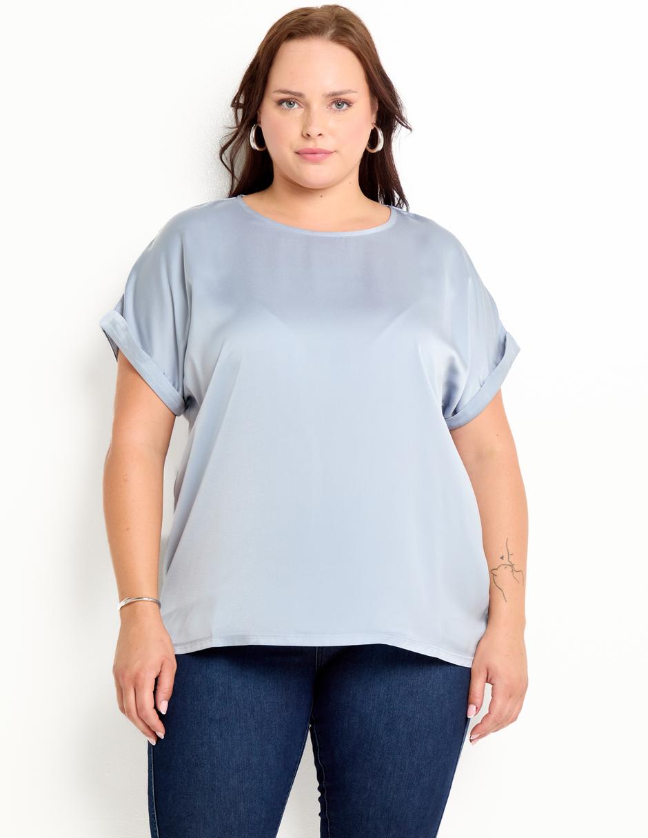 Blusa manga corta para mujer