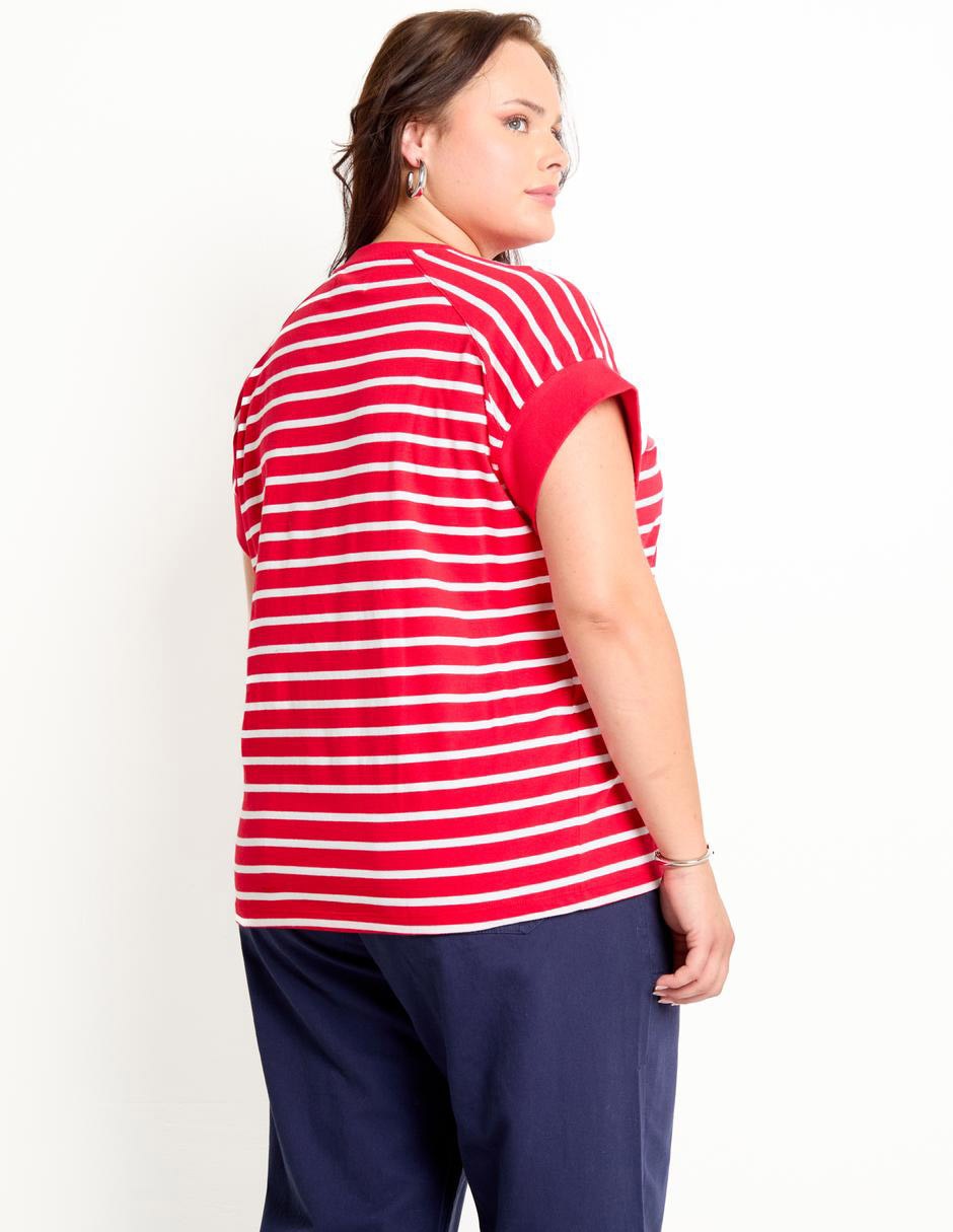 Playera manga corta cuello redondo mujer 4