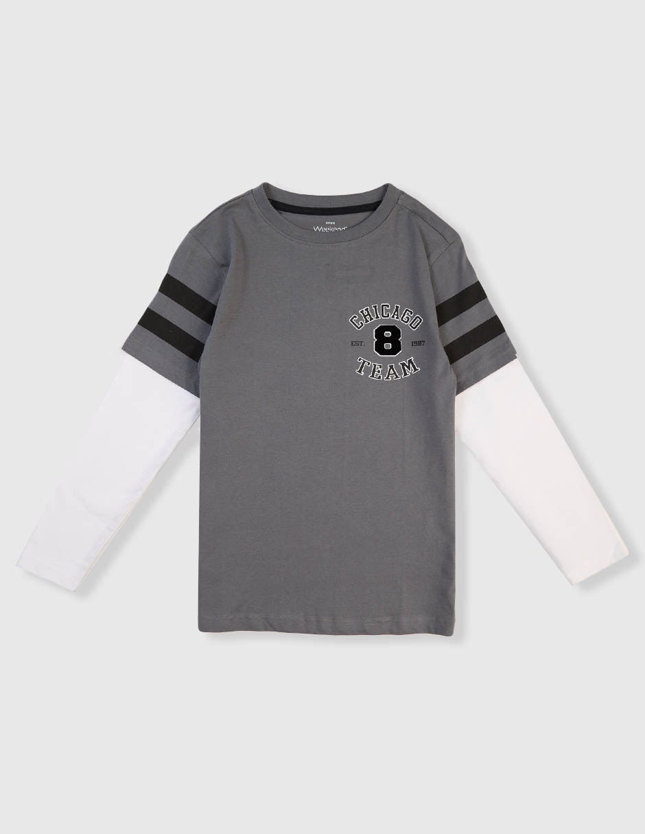 Playera manga larga para niño