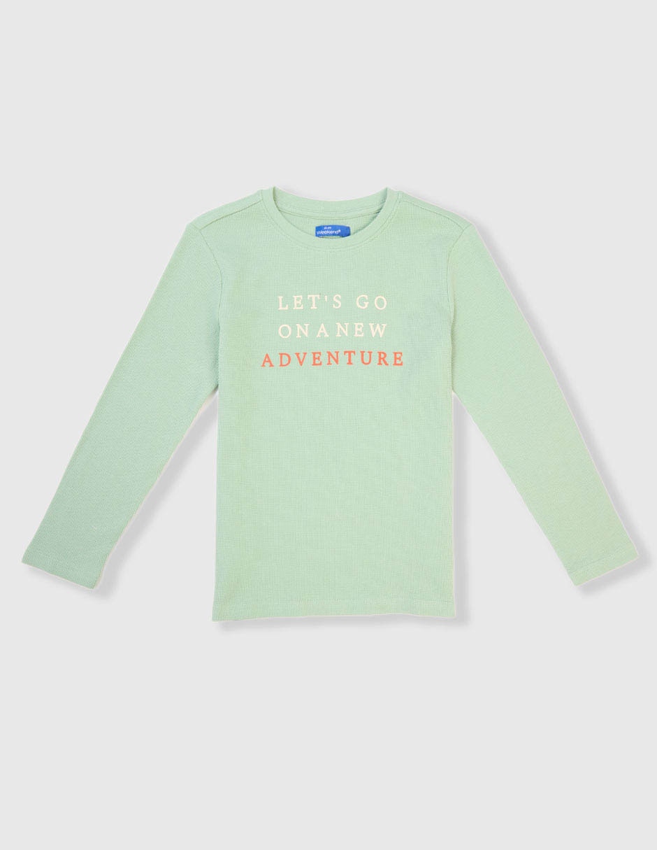 Playera manga larga para niño