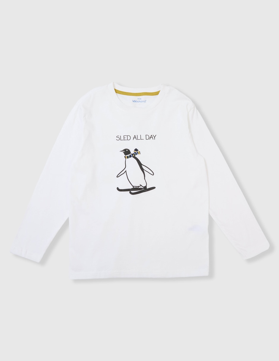 Playera manga larga para niño