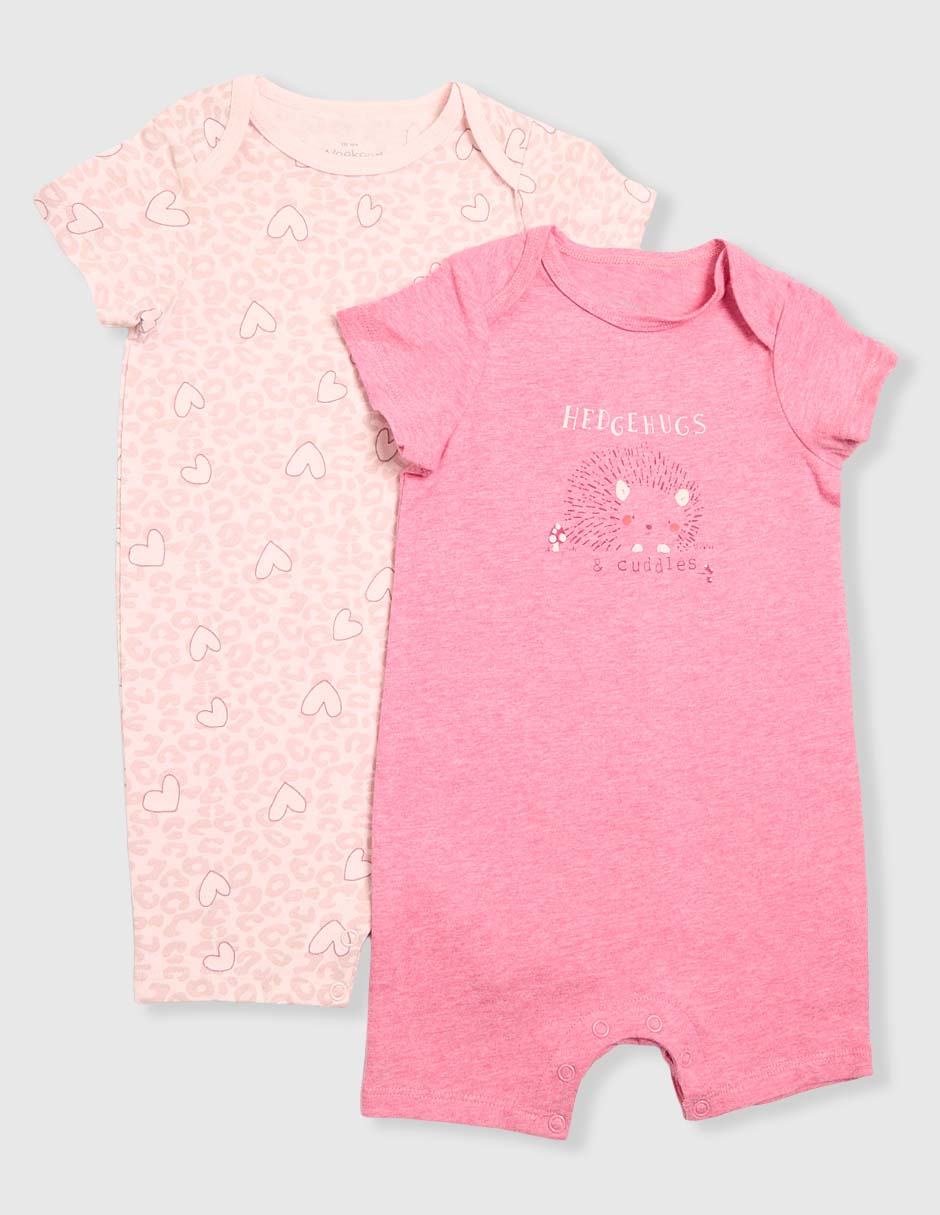 Set de pañalero de algodón para niña