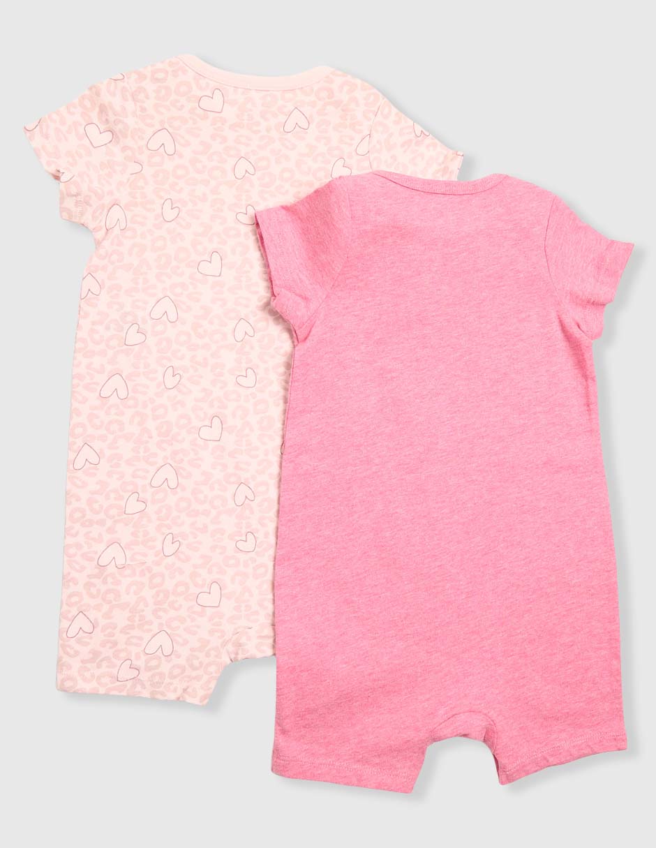 Set de pañalero de algodón para niña