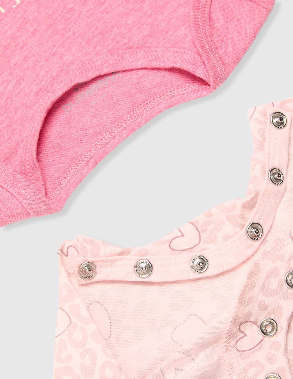 Set de pañalero de algodón para niña