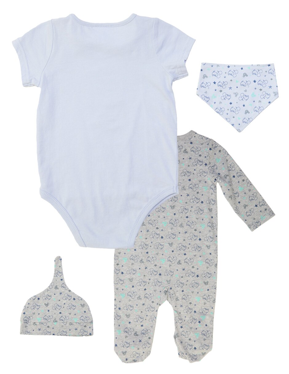 Conjunto de algodón para bebé niño 4 piezas 7