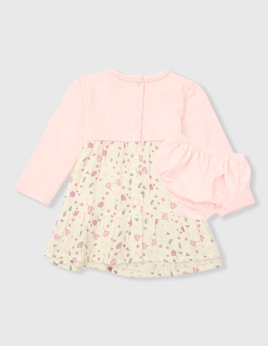 Vestido con calzón manga larga para bebé niña 2
