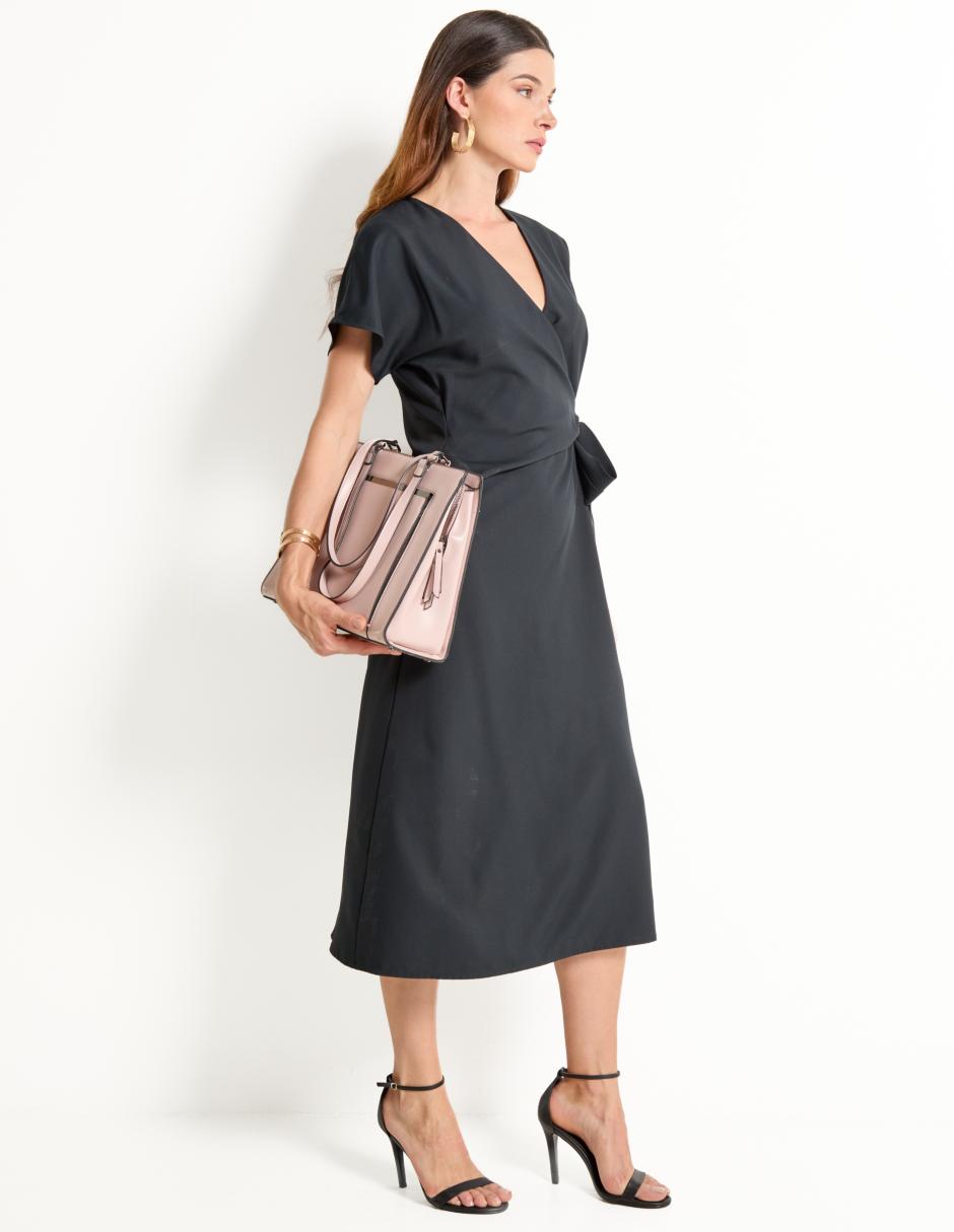 Vestido midi casual Metropolis para mujer