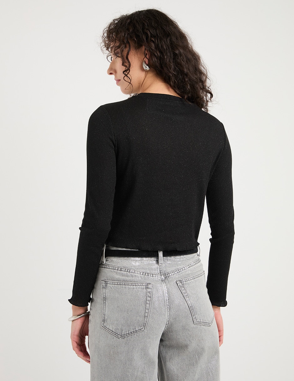 Blusa Morethanangels manga larga para mujer 4