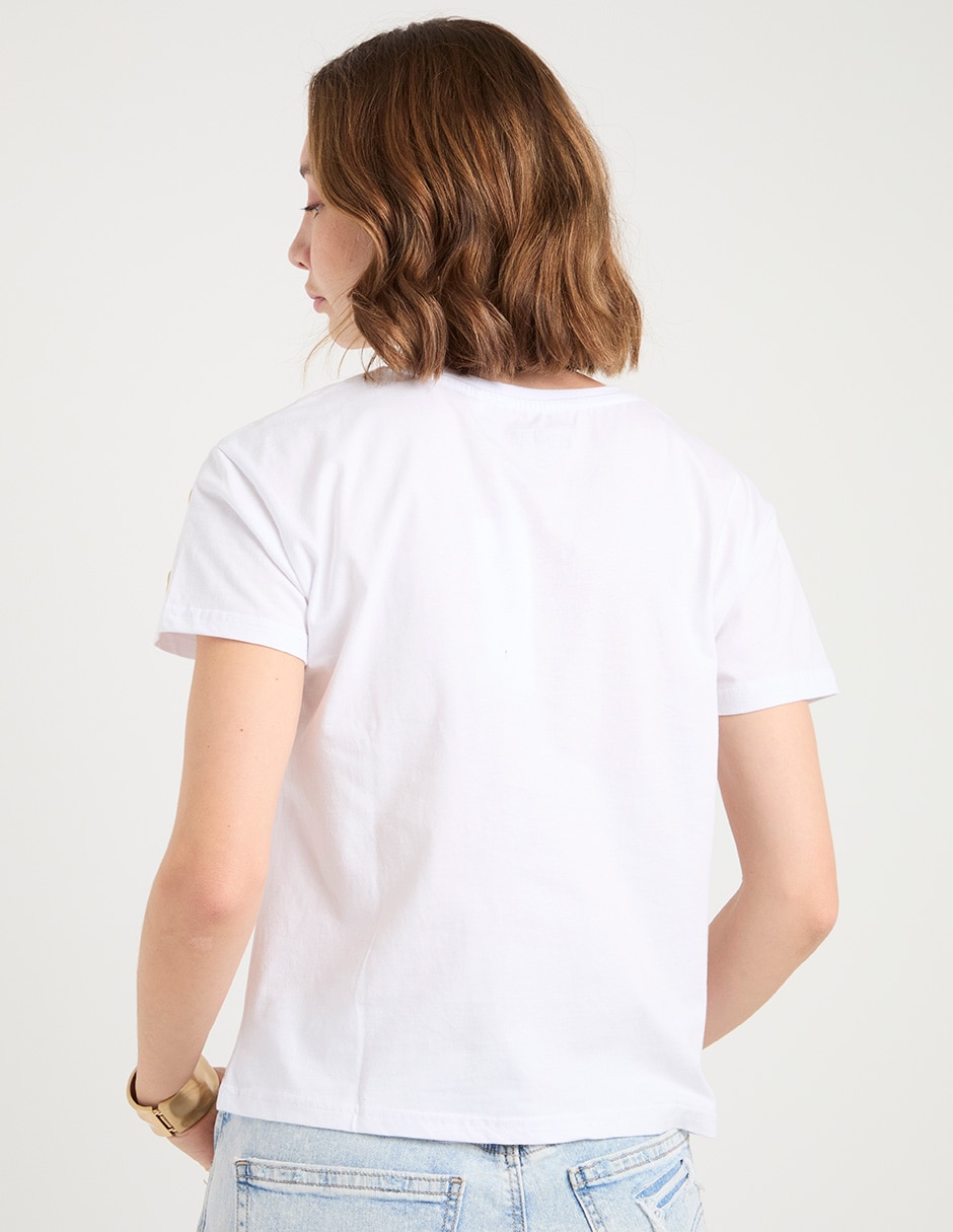 Playera manga corta cuello redondo mujer 2