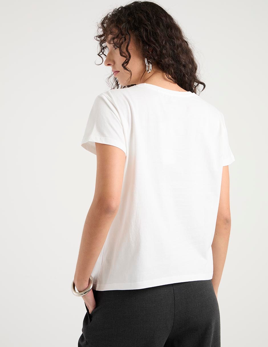 Playera manga corta cuello redondo mujer 2