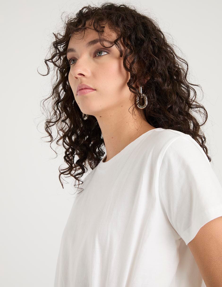 Playera manga corta cuello redondo mujer 4