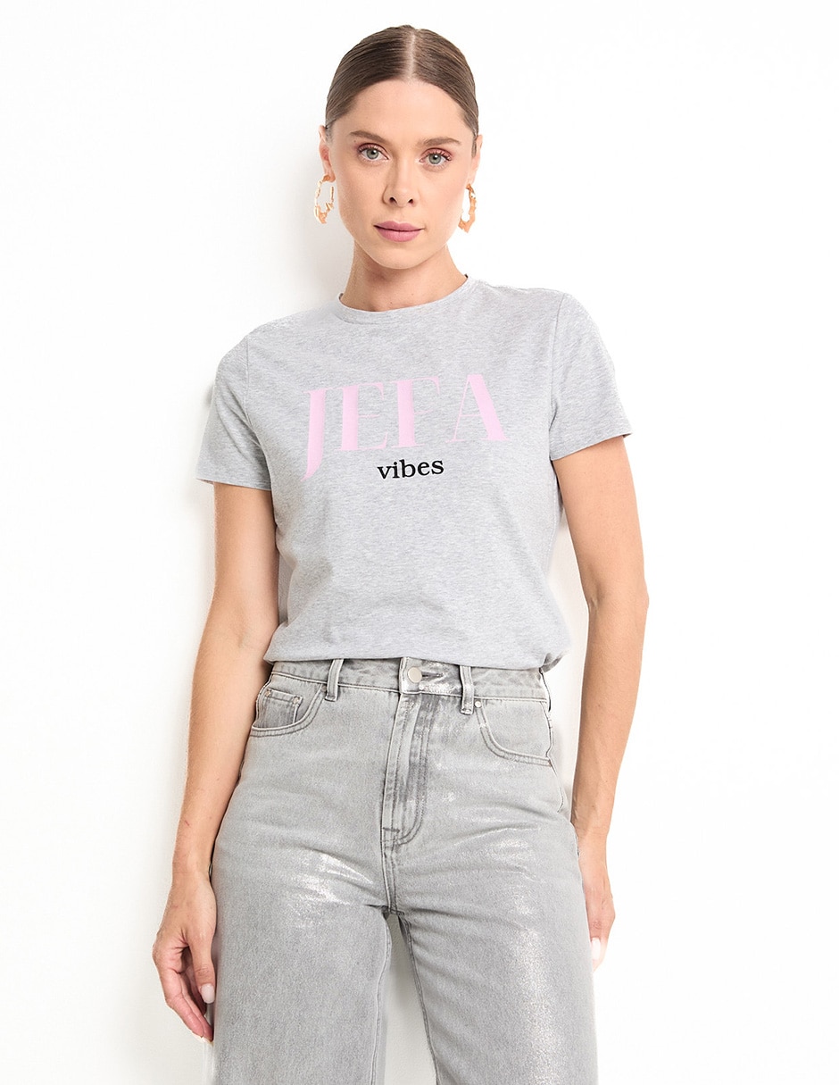 Playera manga corta cuello redondo mujer Playera manga corta cuello redondo mujer