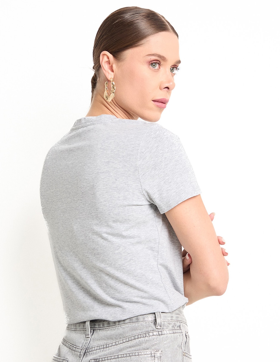 Playera manga corta cuello redondo mujer 5