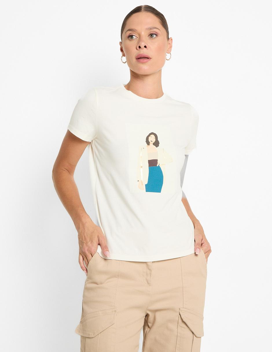 Playera manga corta cuello redondo mujer Playera manga corta cuello redondo mujer