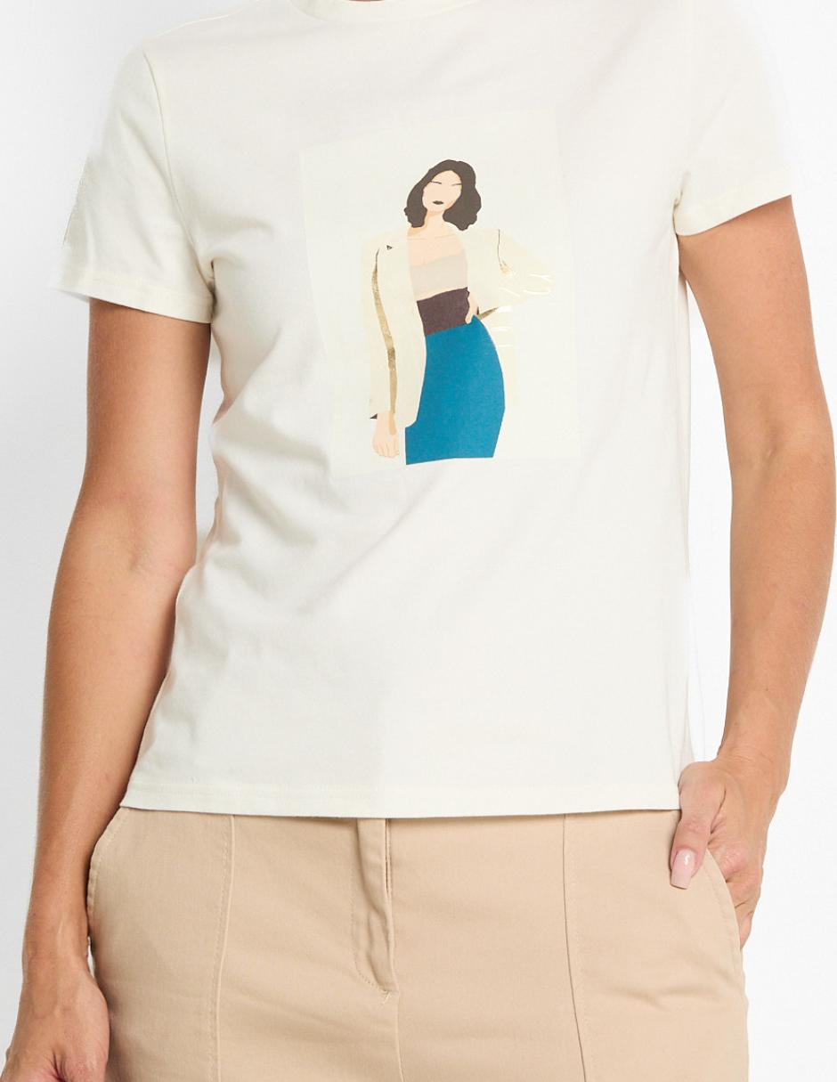 Playera manga corta cuello redondo mujer 2