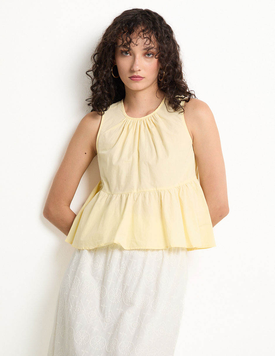 Blusa sin manga para mujer