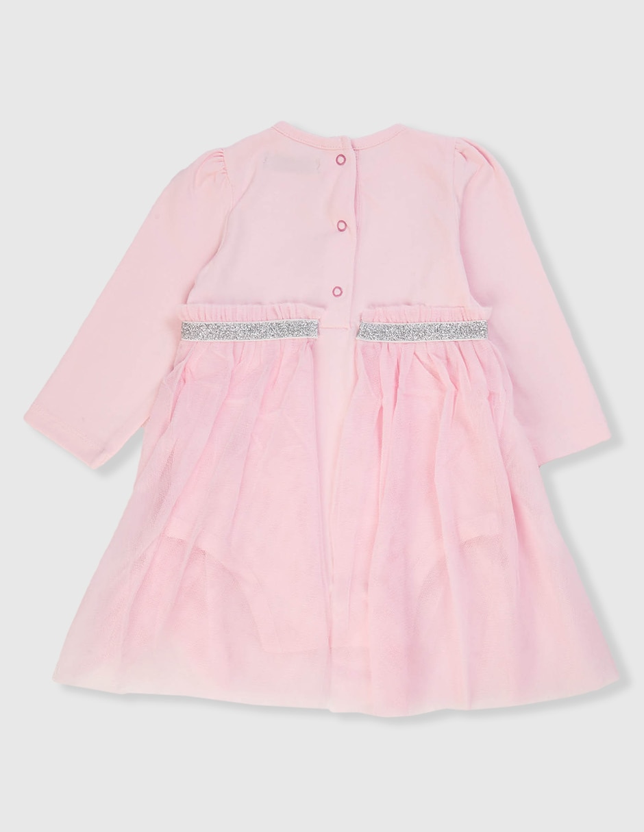 Vestido pañalero manga regular para bebé niña 5