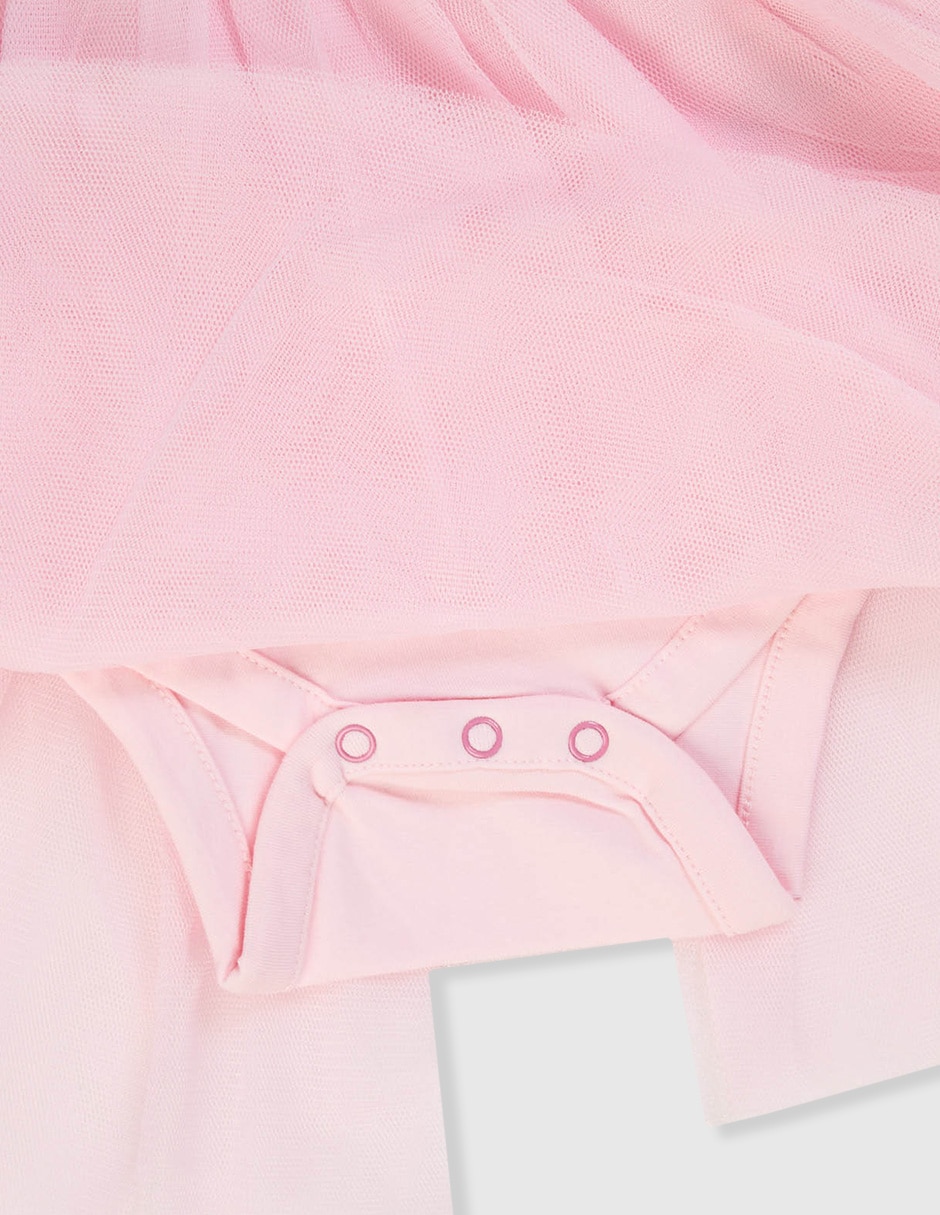 Vestido pañalero manga regular para bebé niña