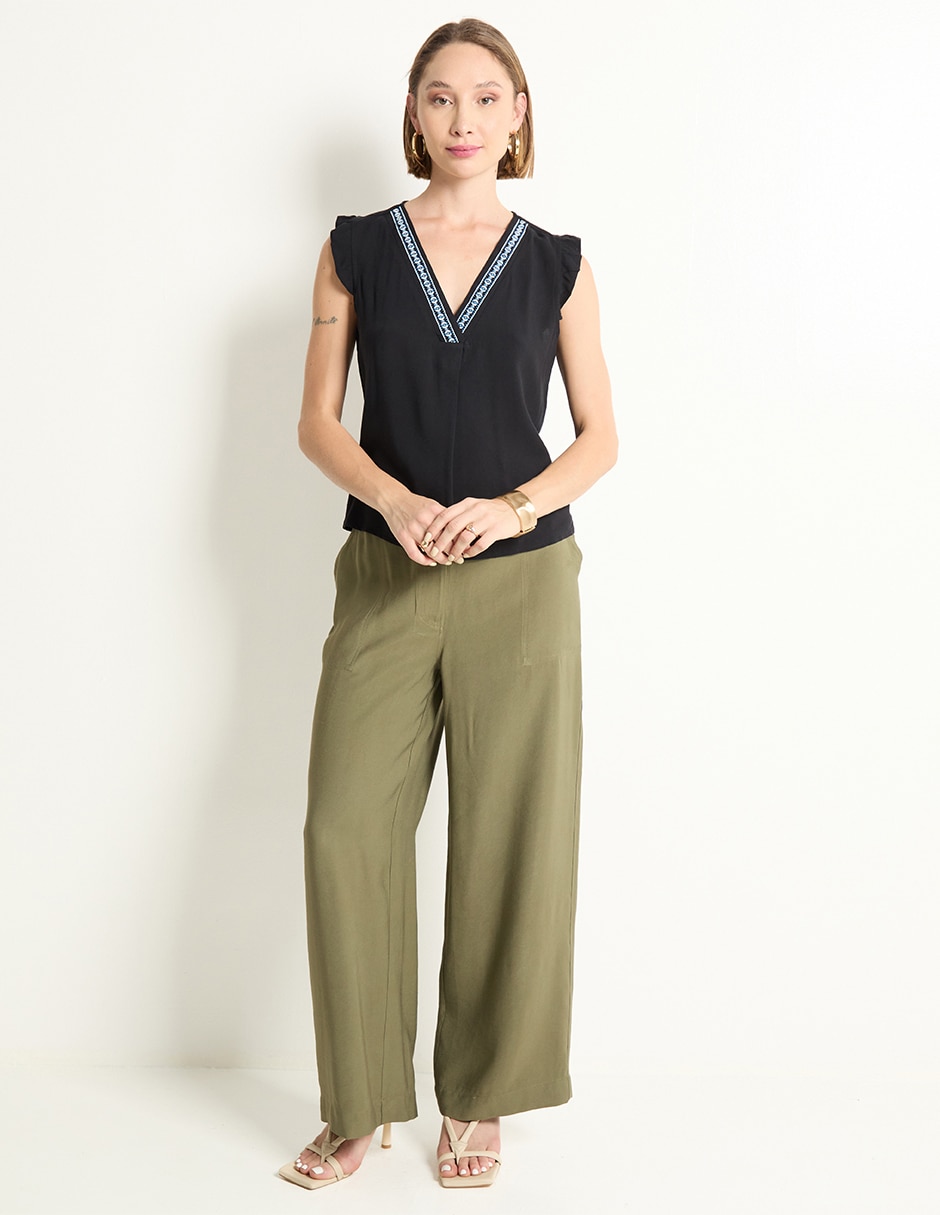 Pantalón relaxed amplio para mujer 3