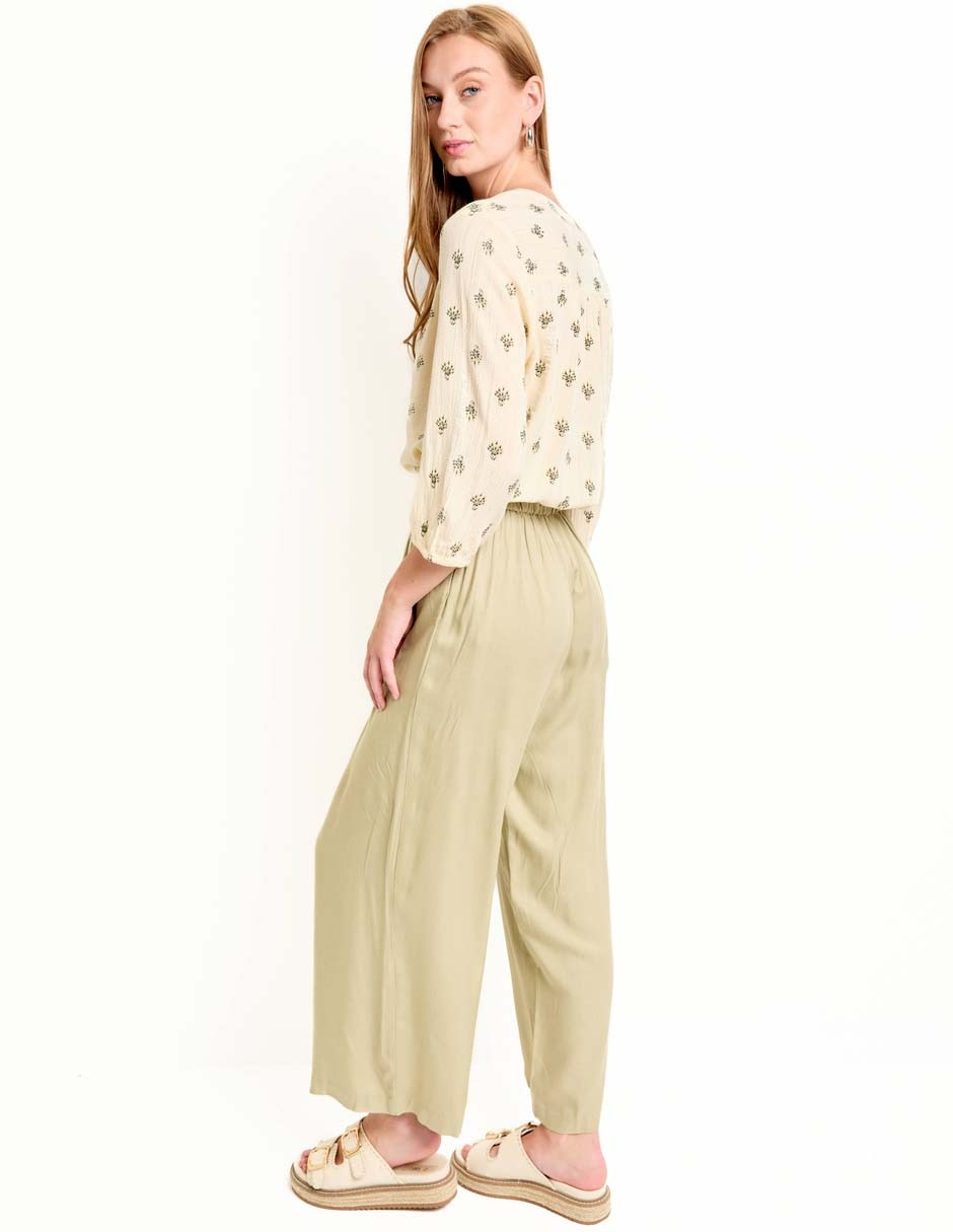 Pantalón relaxed amplio para mujer