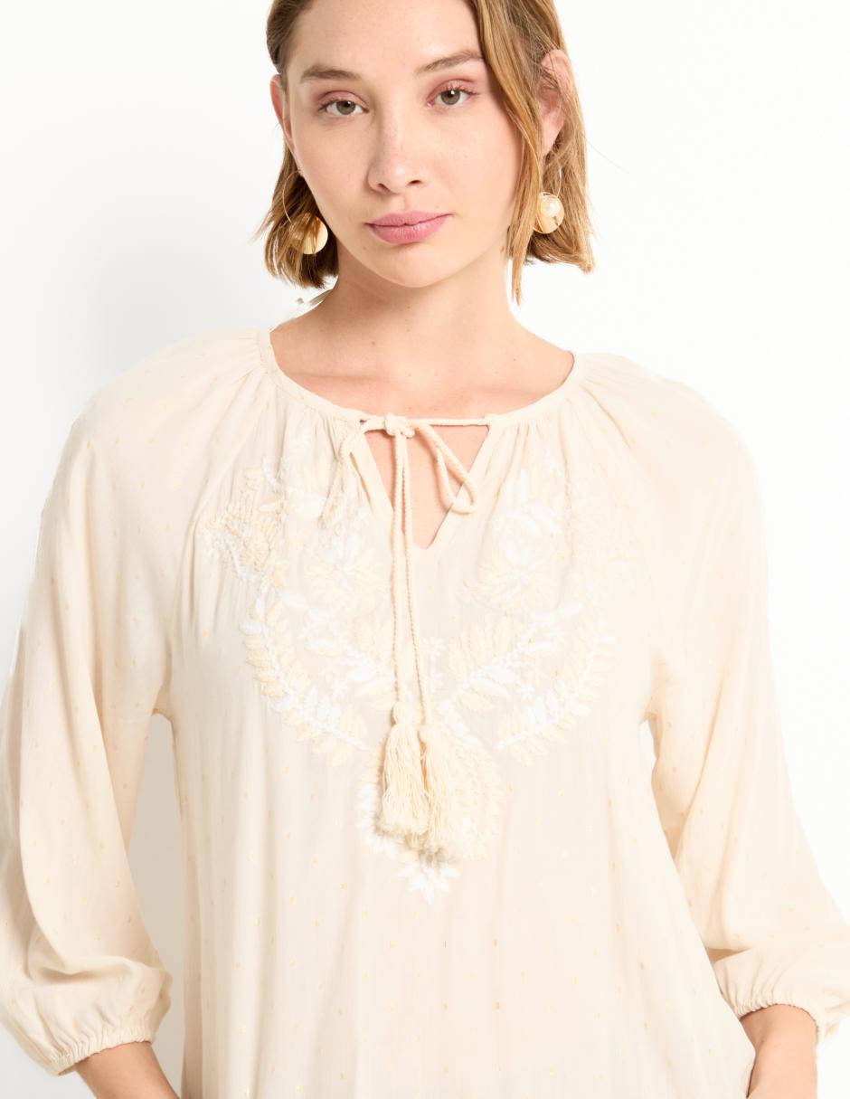 Blusa manga 3/4 para mujer