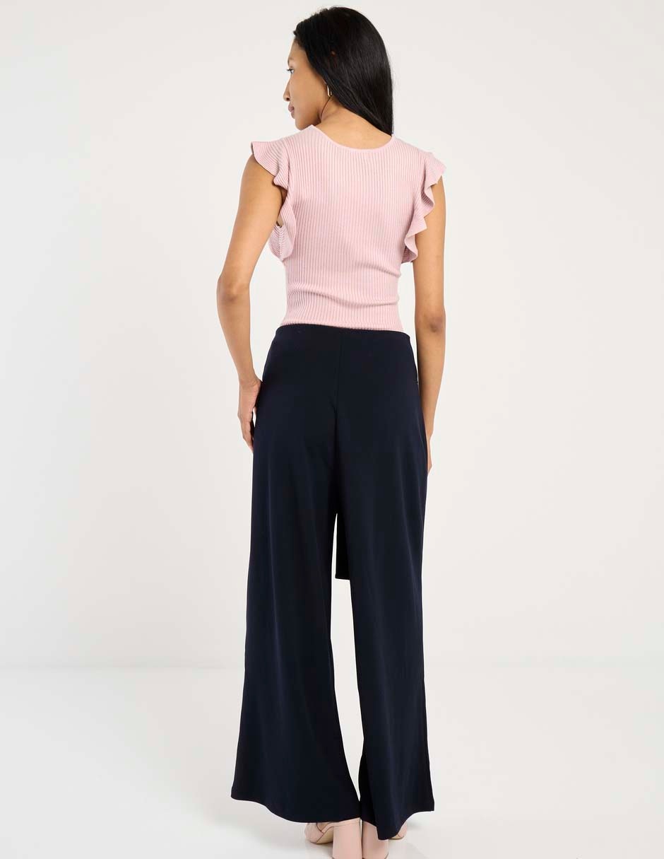 Pantalón relaxed acampanado para mujer 4
