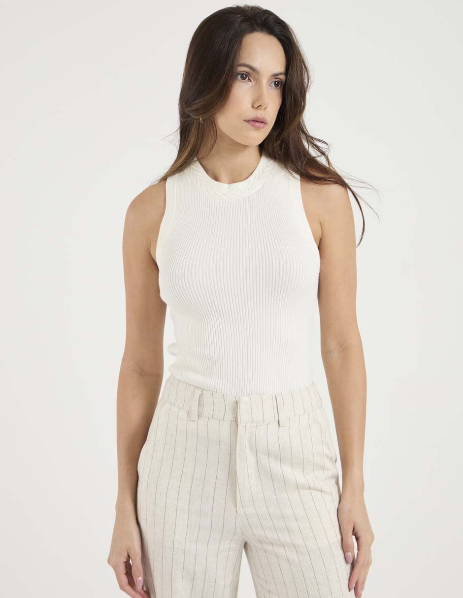 Top cuello redondo Top cuello redondo